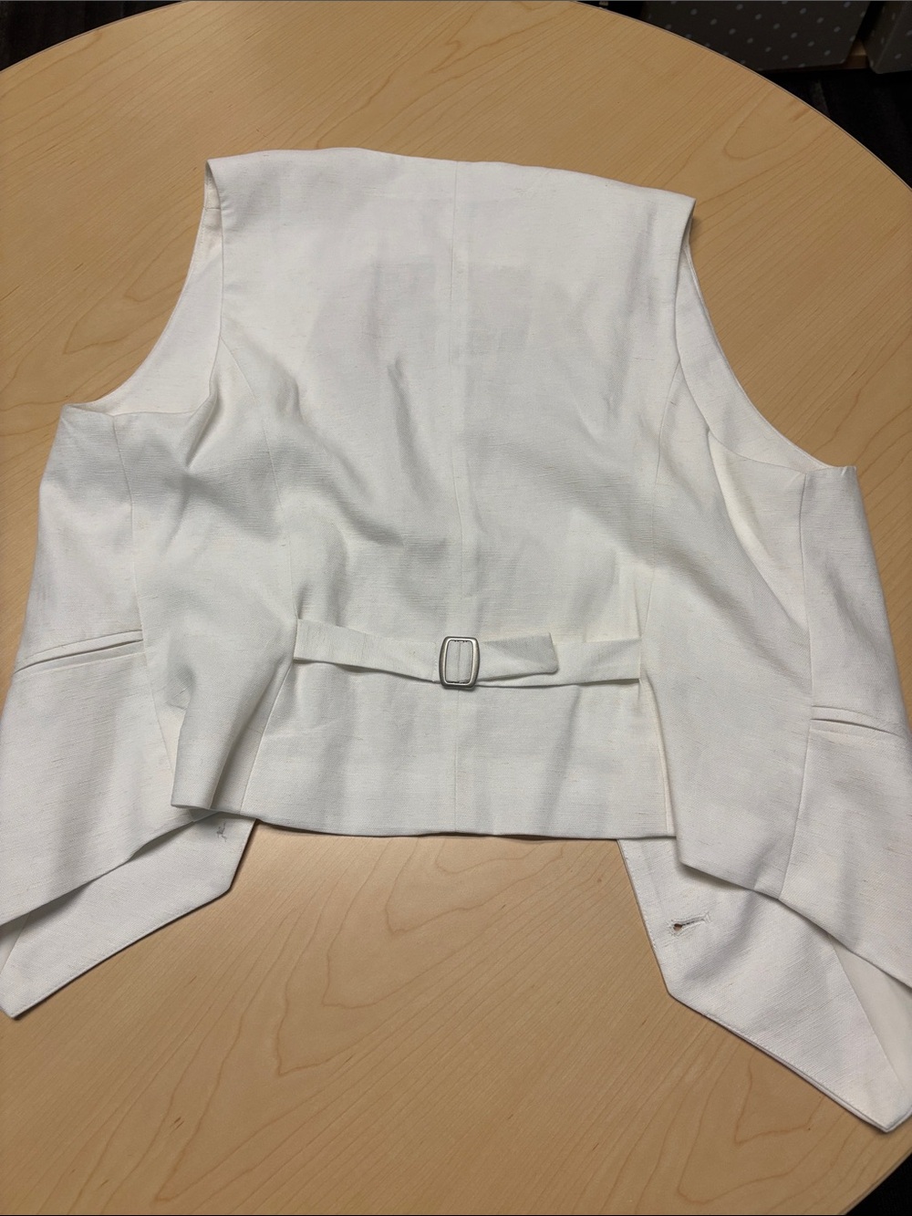 Nine West White Button-Up Vest - Picture 5 of 5